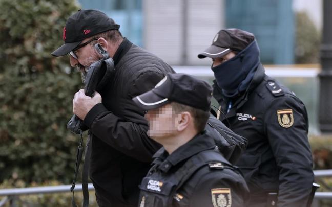 Koldo García, en el momento de ser trasladado para prestar declaración.