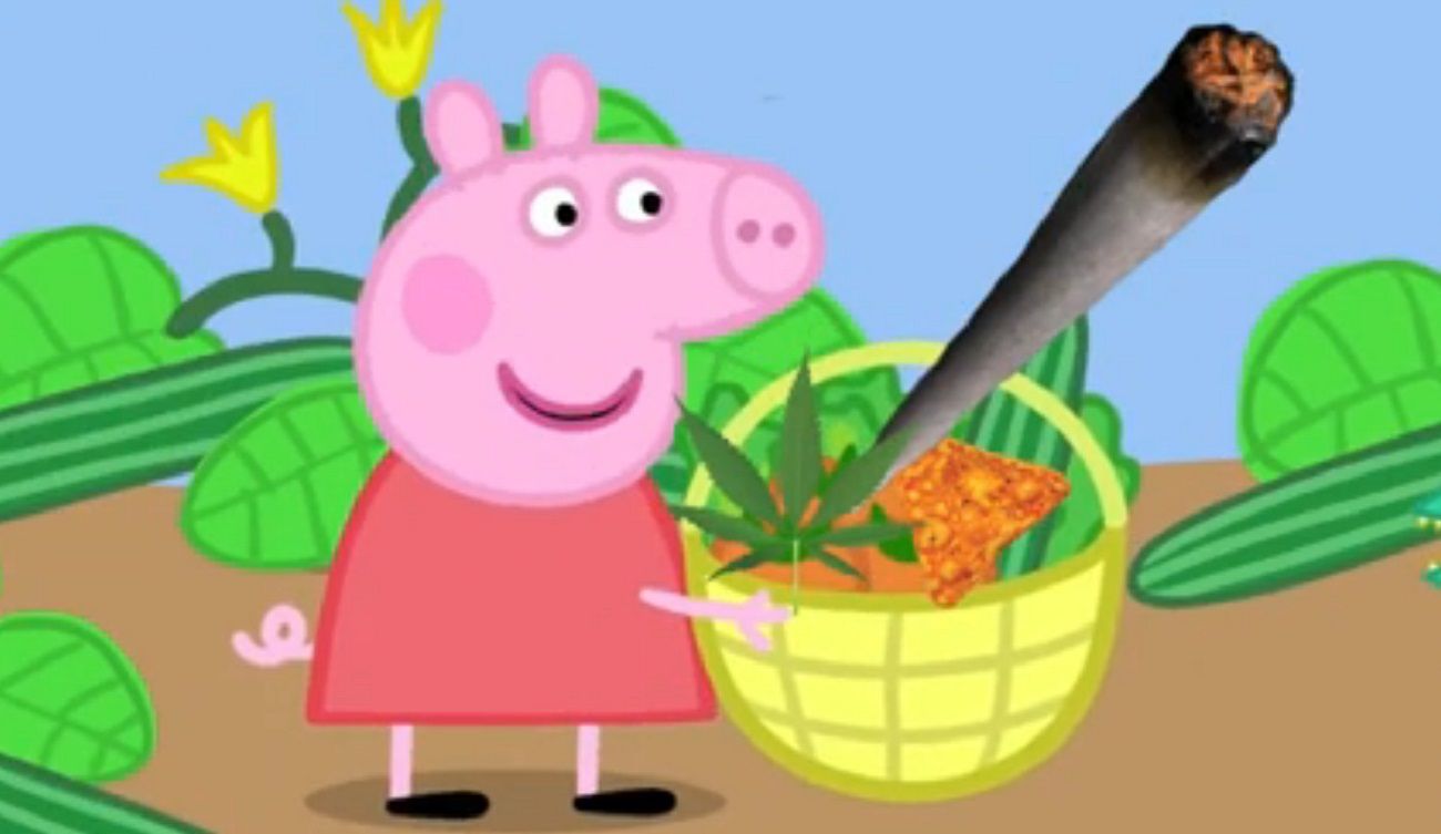 Peppa Pig, con un enorme porro.