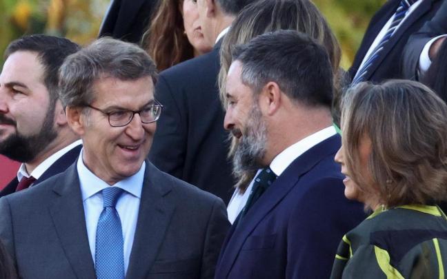 Alberto Núñez Feijoó y Santiago Abascal en una imagen de archivo. Alberto Núñez Feijoó y Santiago Abascal en una imagen de archivo.