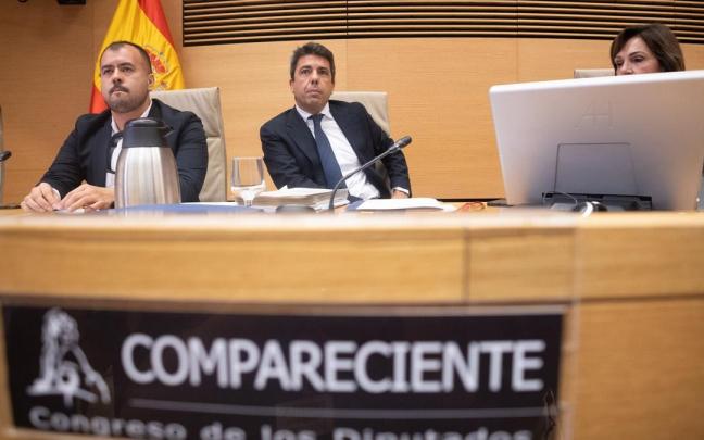 Mazón, ante la comisión de investigación del Congreso.
