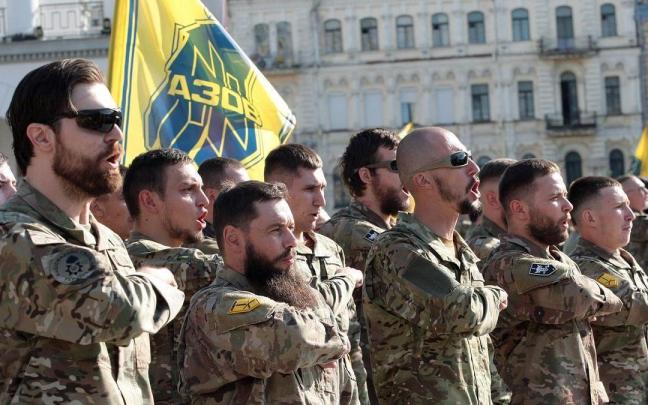 Militares del Batallón Azov en una imagen de archivo. / EP Militares del Batallón Azov en una imagen de archivo.