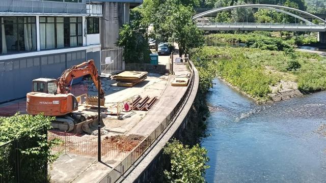 Las obras en el polígono Akarregi.