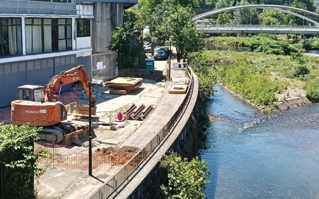Las obras en el polígono Akarregi.