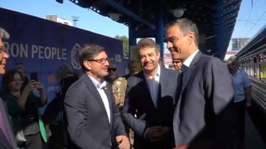 Llegada de Pedro Sánchez a Kiev, en el inicio de la presidencia española de la UE.