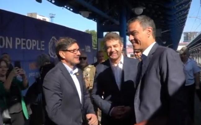 Llegada de Pedro Sánchez a Kiev, en el inicio de la presidencia española de la UE.