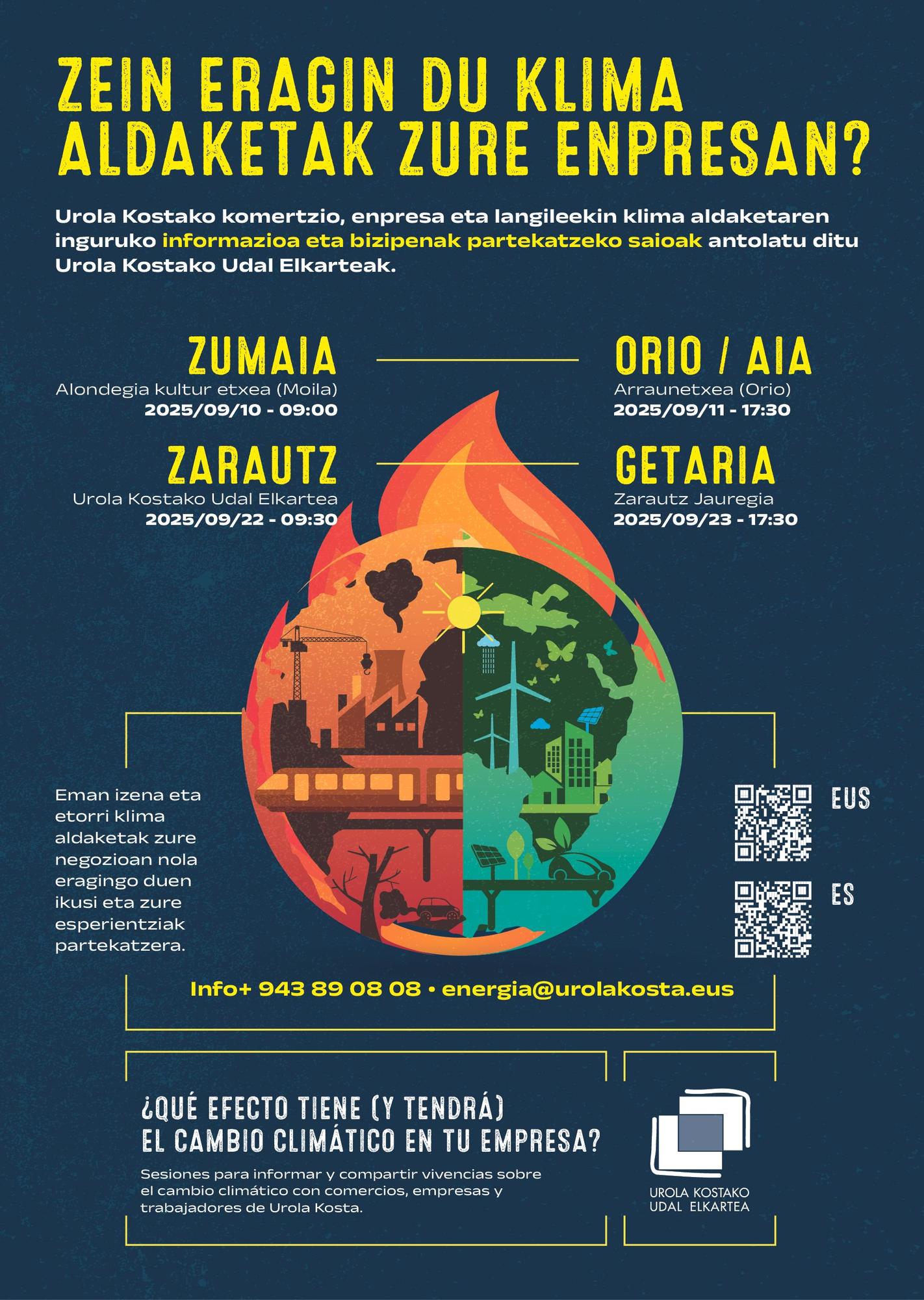 Cartel de las charlas.