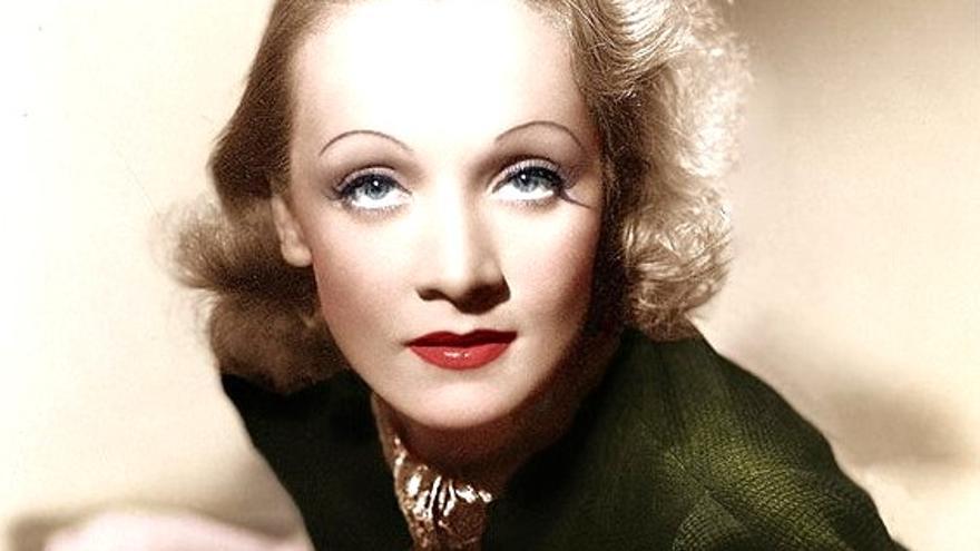 Retrato de Marlene Dietrich.