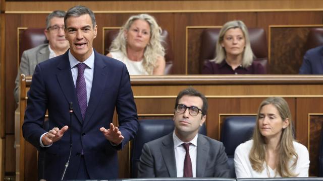 Pedro Sánchez, durante la última sesión de control al Gobierno.