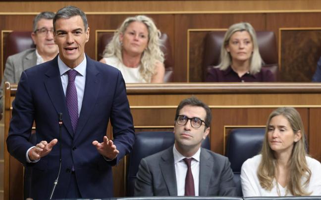Pedro Sánchez, durante la última sesión de control al Gobierno.
