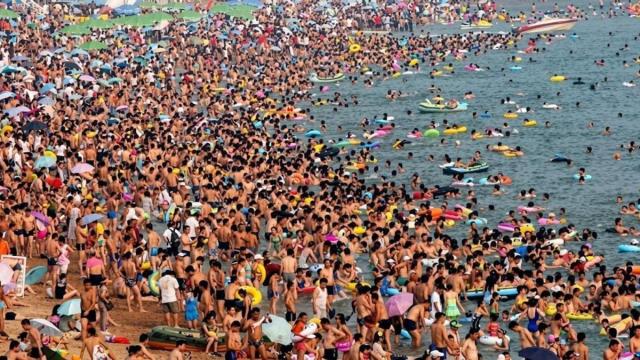 Vista de la playa de Dameisha, en China