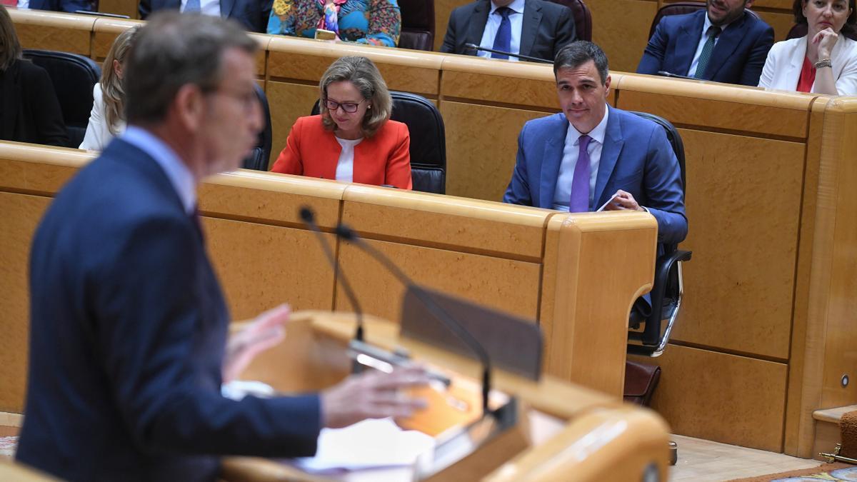 Cara a cara en el Senado entre Sánchez y Feijóo