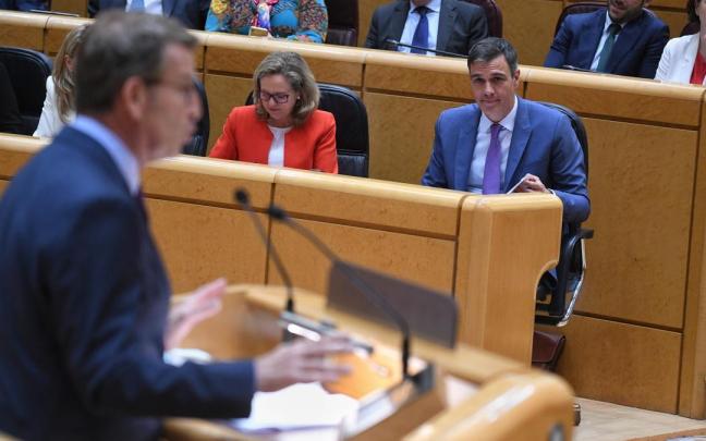 Cara a cara en el Senado entre Sánchez y Feijóo