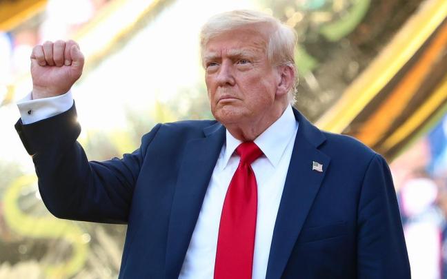 Donald Trump durante la final del Mundial de Clubes celebrada este domingo.