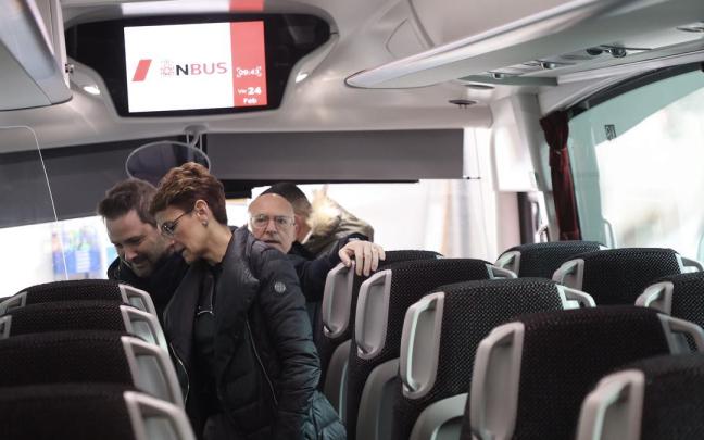 Chivite, en un momento de la visita.