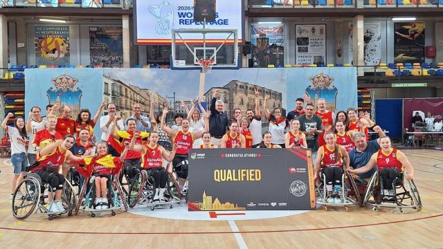 La selección española femenina celebra su clasificación para el Mundial de Canadá de Baloncesto en Silla de Ruedas de 2026.