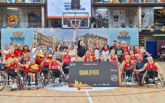 La selección española femenina celebra su clasificación para el Mundial de Canadá de Baloncesto en Silla de Ruedas de 2026.