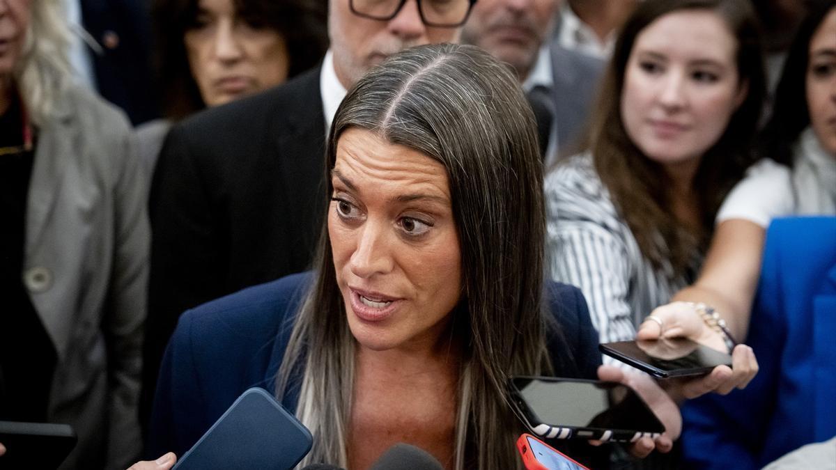 La portavoz de Junts, Miriam Nogueras, se mostraba este miércoles decepcionada con la iniciativa del Gobierno español.