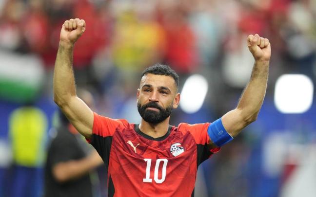 El jugador de Egipto Mohamed Salah, celebra la victoria contra Australia en dieciseisavos del Mundial.