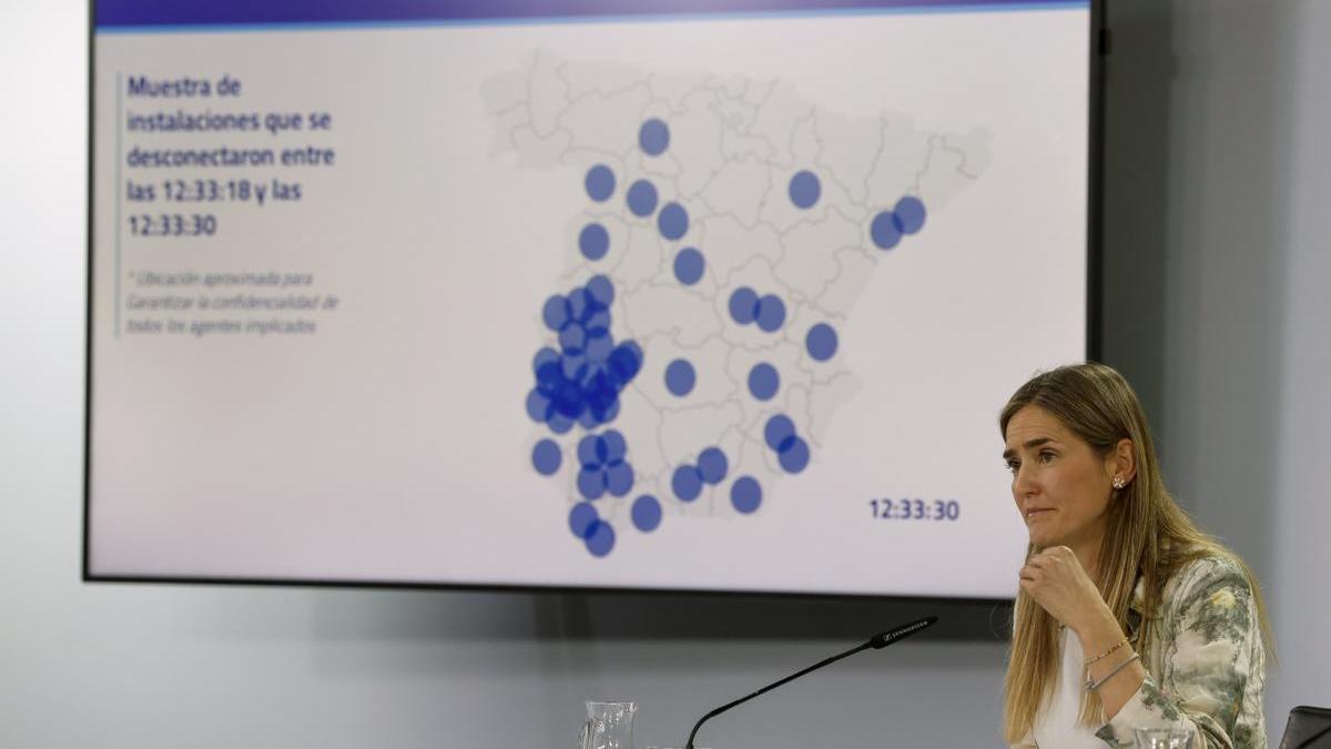 Aagesen presenta el informe sobre el apagón eléctrico del 28 de abril.