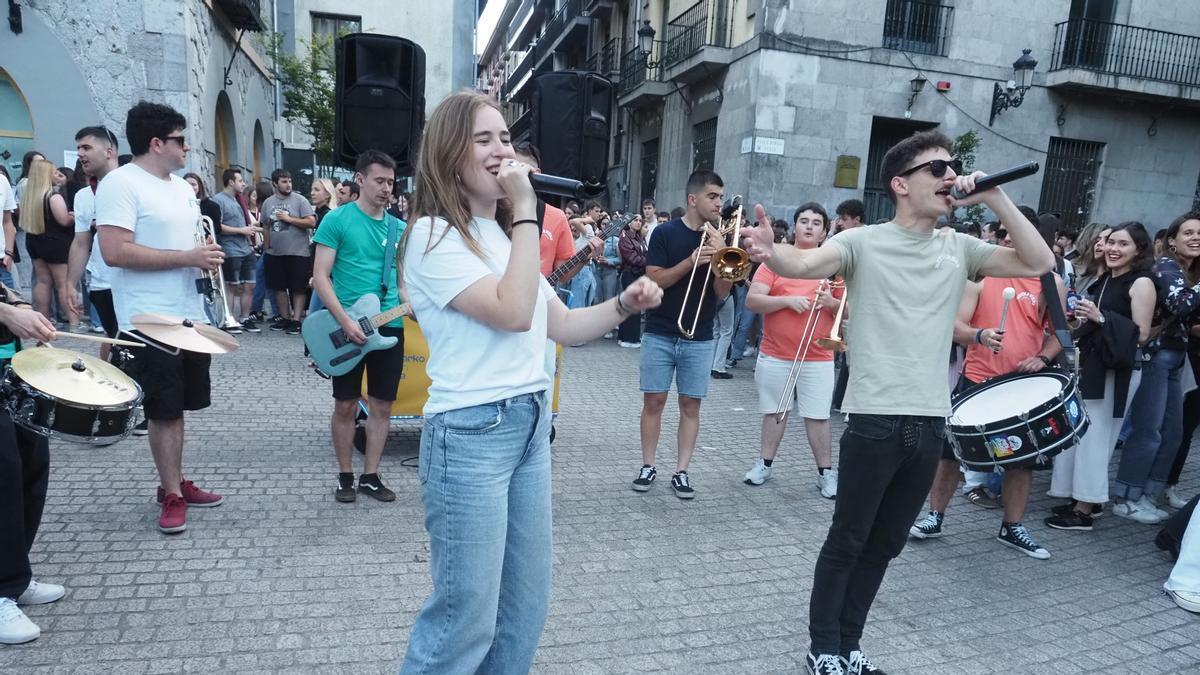 El grupo elgoibartarra Patxangoi fue uno de los protagonistas de la tarde del pasado sábado.