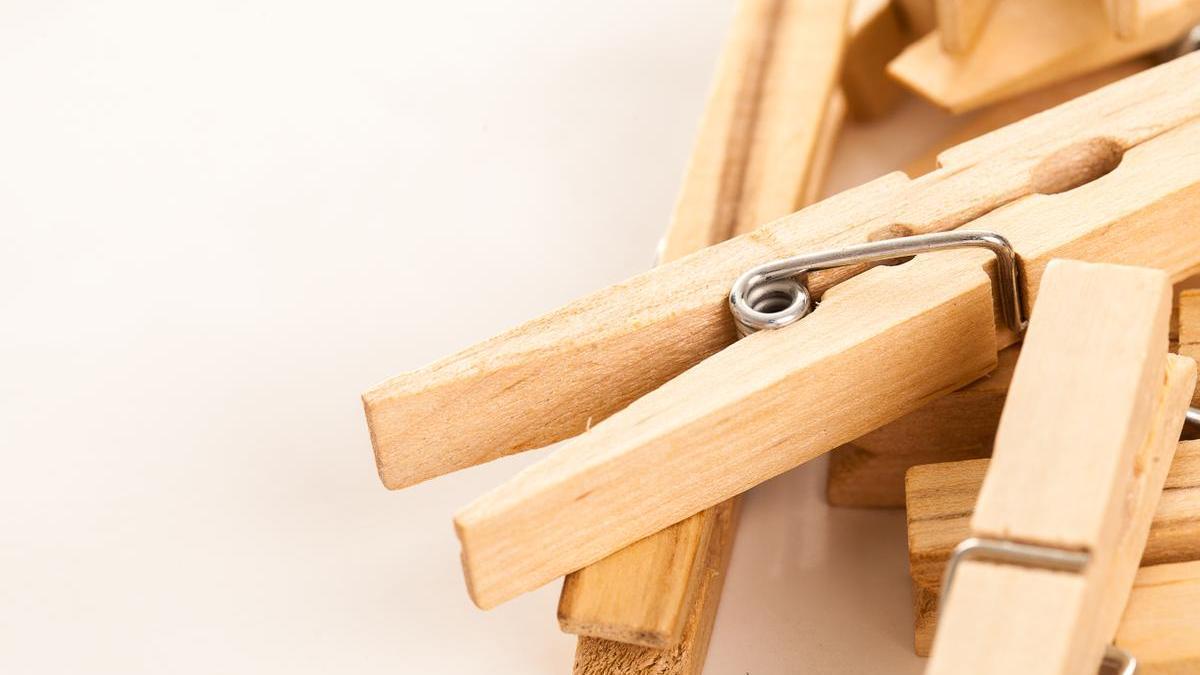 Pinzas de la ropa de madera