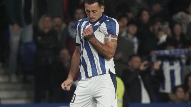 A Mikel Oyarzabal se le da muy bien el Athletic. RUBEN PLAZA