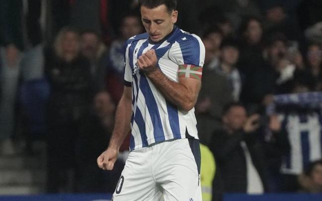 A Mikel Oyarzabal se le da muy bien el Athletic. RUBEN PLAZA