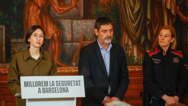 Josep Lluís Trapero, director de los Mossos d'esquadra, en un reunión de la Junta Local de Seguridad, en Barcelona