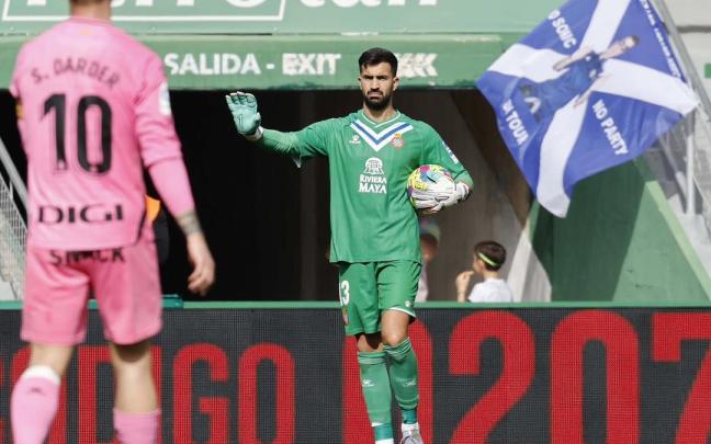 Fernando Pacheco, con la zamarra del Espanyol.