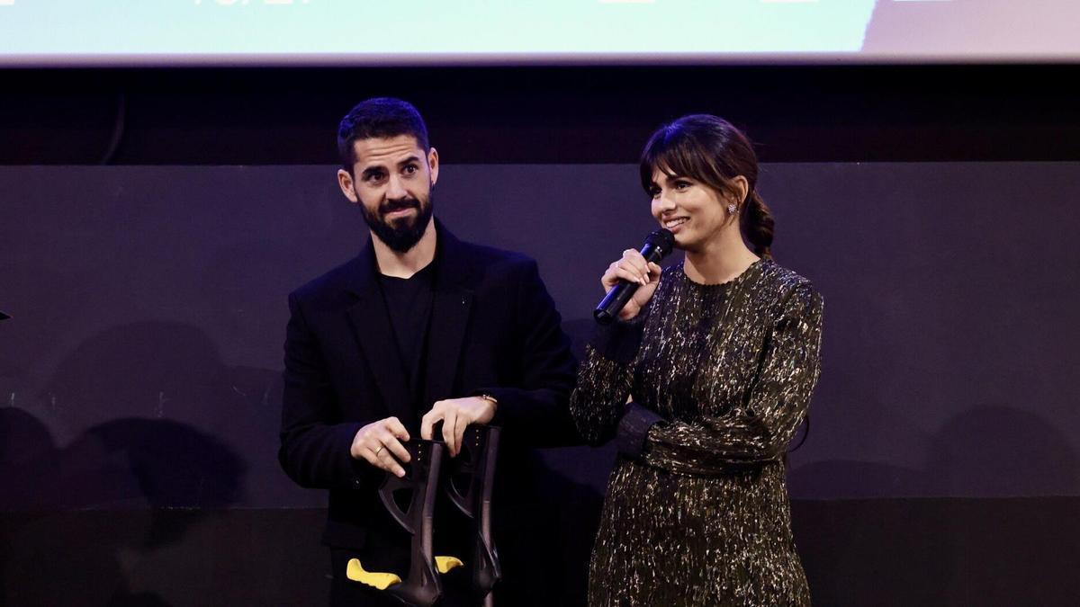 Isco Alarcón y Sara Sálamo durante la proyección de 'En silencio'.
