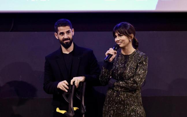 Isco Alarcón y Sara Sálamo durante la proyección de 'En silencio'.