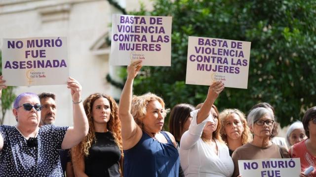 Imagen de archivo de una concentración contra la violencia machista.