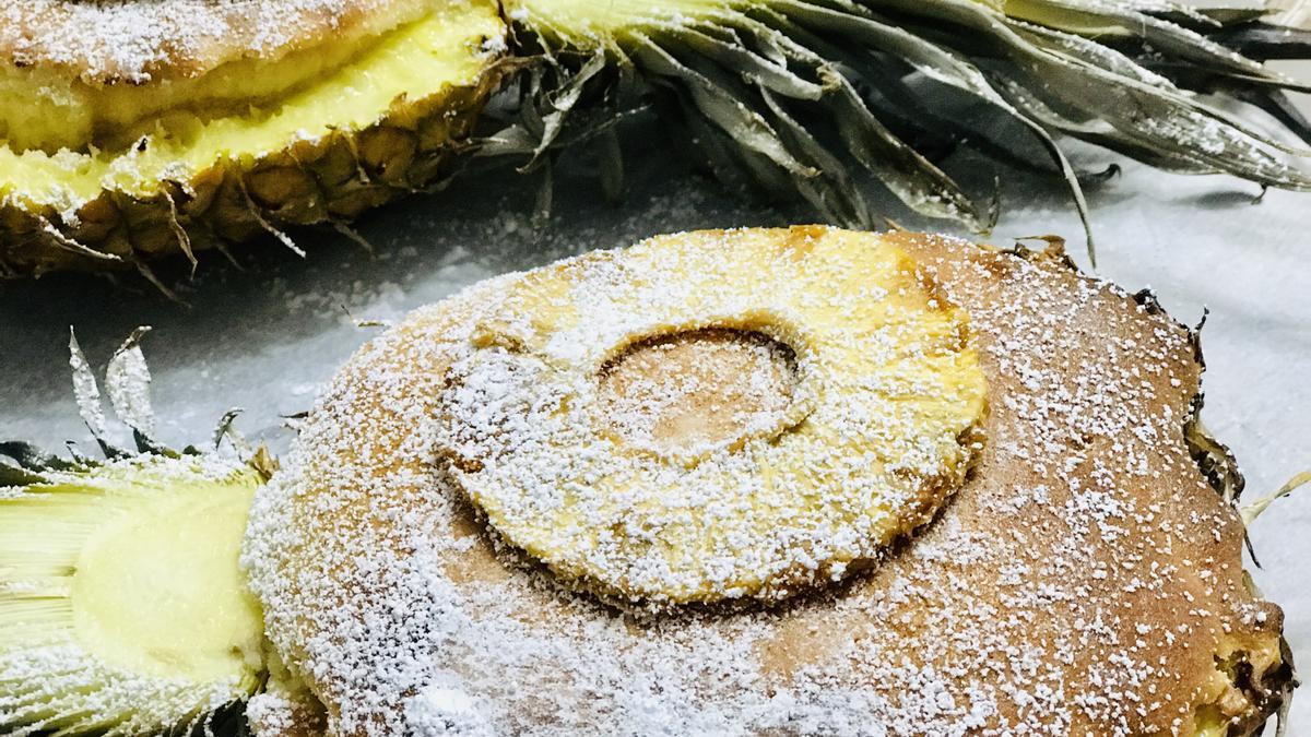 Resultado final del bizocho de piña.