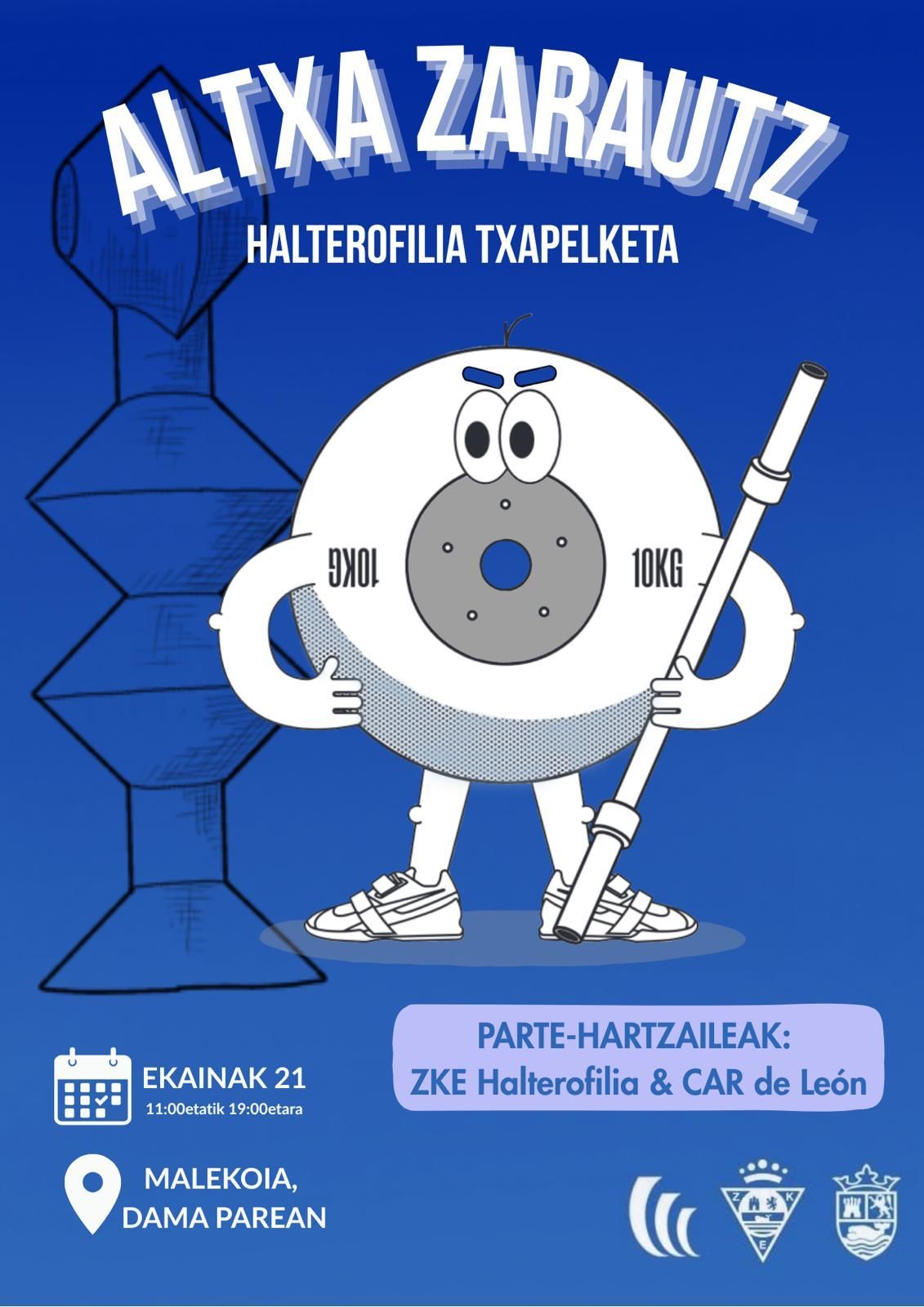 Cartel del evento de este sábado en el malecón de Zarautz.