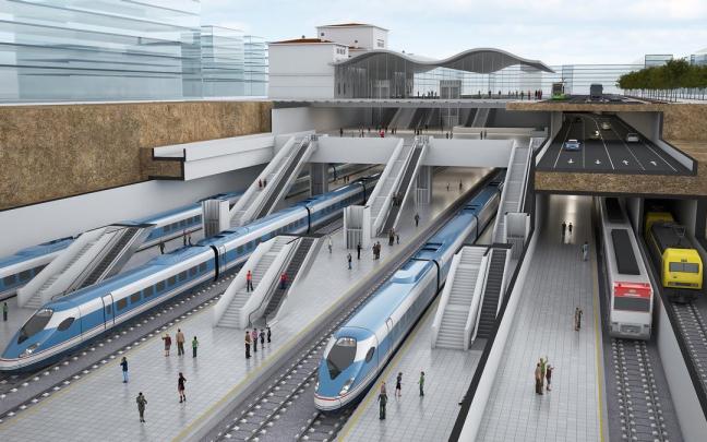 Recreación del proyecto de soterramiento en Gasteiz. 