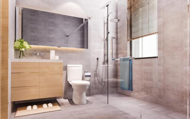 Baño limpio.