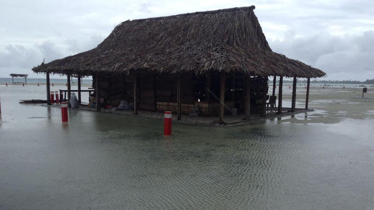 Imagen de unas inundaciones en Tuvalu en 2017.