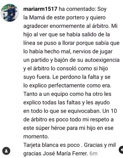 Las palabras que escribió la madre del niño.