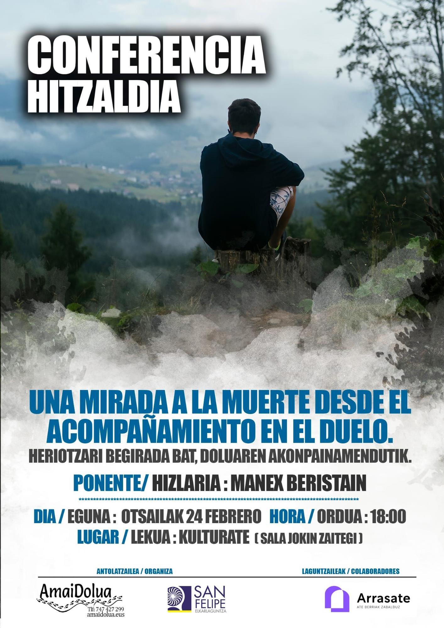 Cartel que anuncia la charla