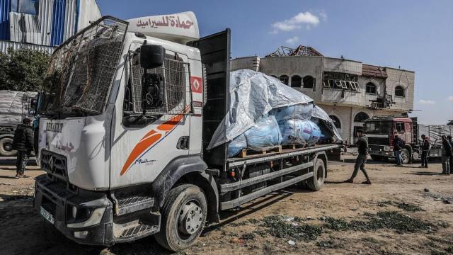Un camión cargado de ayuda humanitaria en Gaza en una foto de archivo. / EP Un camión cargado de ayuda humanitaria en Gaza en una foto de archivo.
