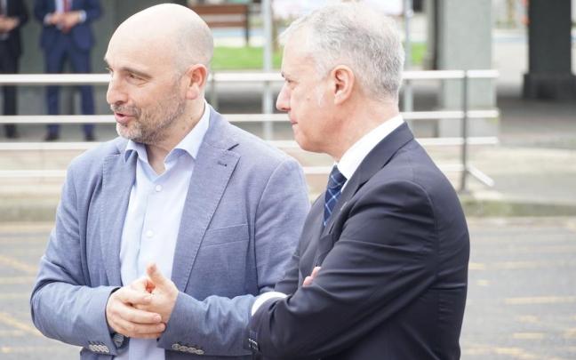 Juanra Urkijo e Iñigo Urkullu, el pasado viernes en Aranguren. Juanra Urkijo e Iñigo Urkullu, el pasado viernes en Aranguren.