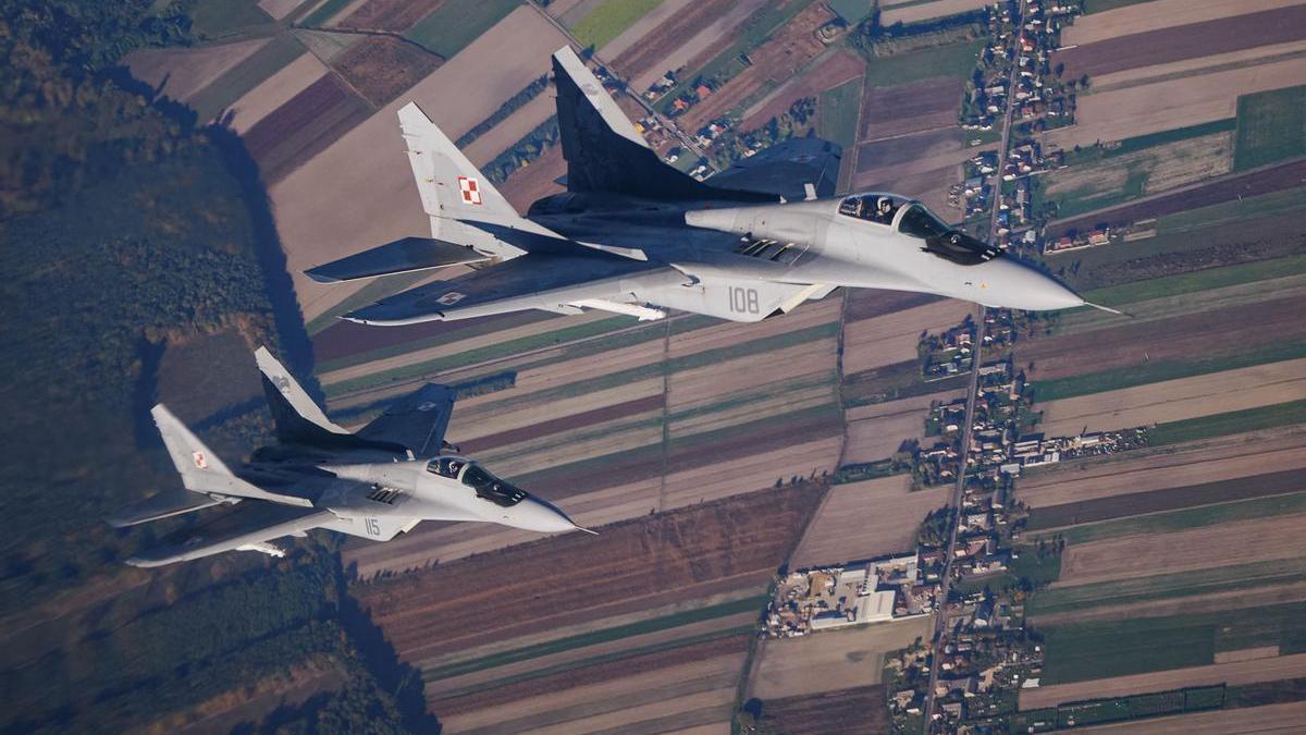 Dos cazas MiG-29.