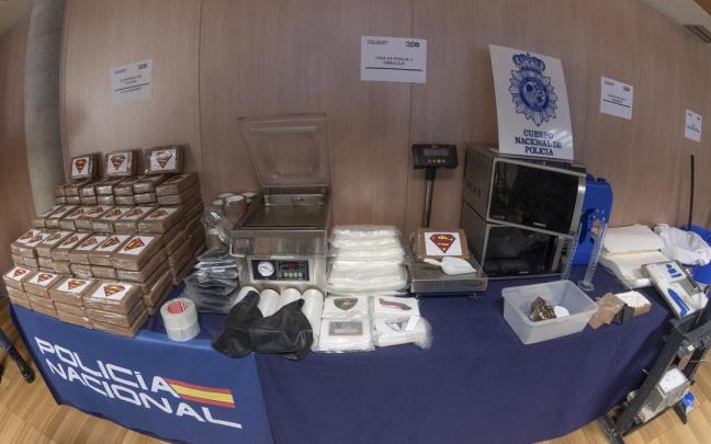 Droga incautada en el operativo policial.