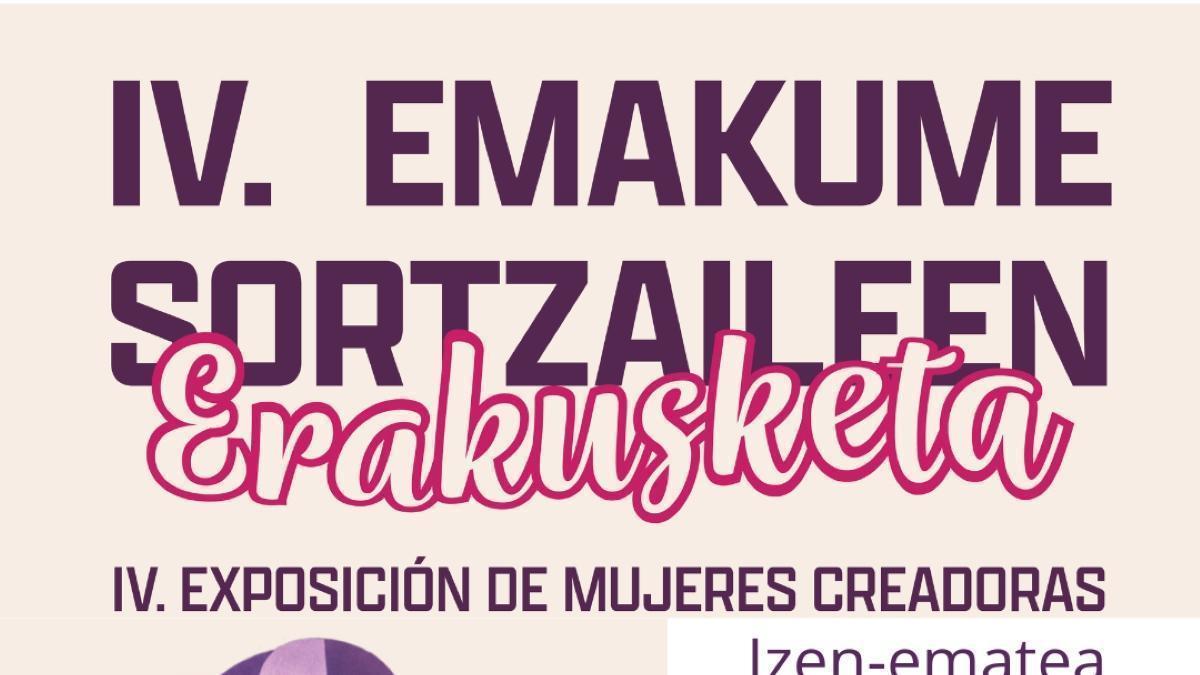 Cartel de la Emakume Sortzaileen Erakusketa.
