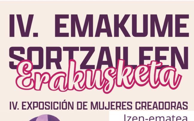Cartel de la Emakume Sortzaileen Erakusketa.