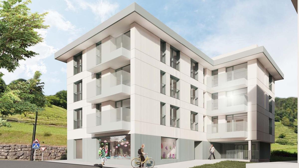 Las viviendas que se construirán en la calle Floreaga de Ordizia.