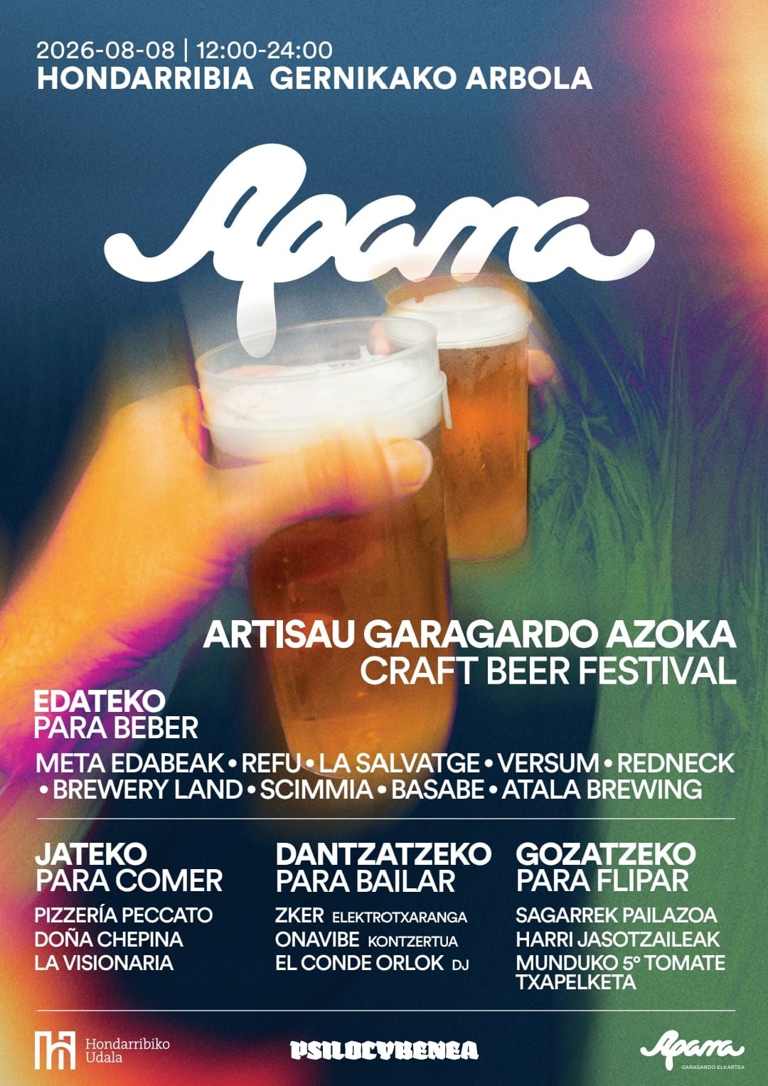 Cartel de la presente edición de la Feria de la Cerveza Artesana, organizada por Aparra Garagardo Elkartea