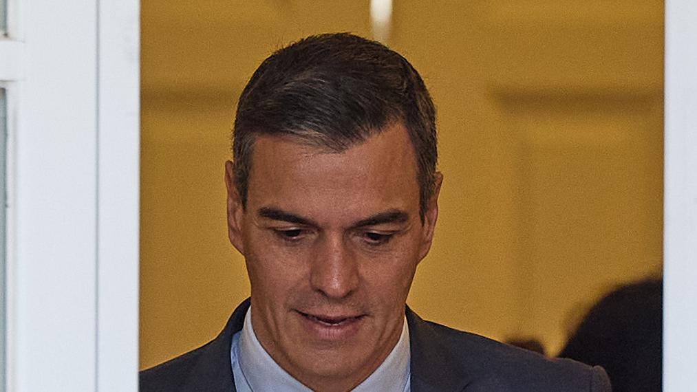 El presidente del Gobierno español Pedro Sánchez, en Moncloa.
