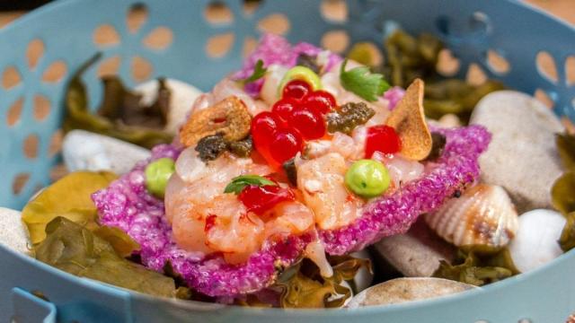 Foto de Geoda Marina, la propuesta con la que el restaurante Tatapas opta al título de 'El aperitivo perfecto'.