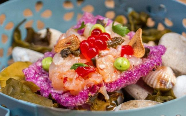 Foto de Geoda Marina, la propuesta con la que el restaurante Tatapas opta al título de 'El aperitivo perfecto'.